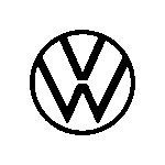 Volkswagen Logo auf weißem Hintergrund